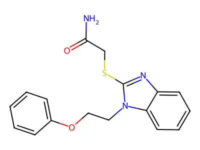 2-[1-(2-Phenoxyethyl)benzimidazol-2-yl]sulfanylacetamide structure