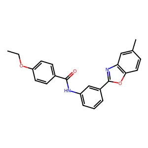 4-ethoxy-N-[3-(5-methyl-1,3-benzoxazol-2-yl)phenyl]benzamide structure