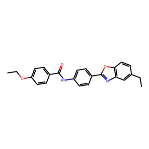 4-ethoxy-N-[4-(5-ethyl-1,3-benzoxazol-2-yl)phenyl]benzamide structure