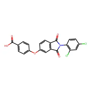 4-[2-(2,4-dichlorophenyl)-1,3-dioxo-isoindol-5-yl]oxybenzoic Acid structure