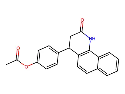 4-(2-Oxo-1,2,3,4-tetrahydrobenzo[h]quinolin-4-yl)phenyl acetate structure