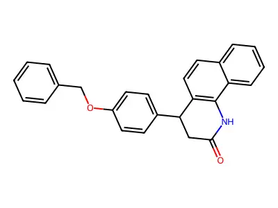4-[4-(benzyloxy)phenyl]-3,4-dihydrobenzo[h]quinolin-2(1H)-one structure