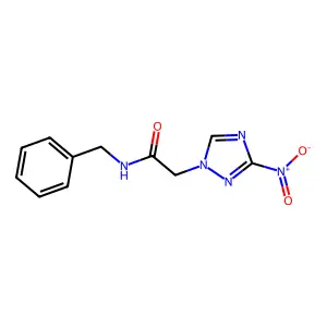 N-benzyl-2-(3-nitro-1,2,4-triazol-1-yl)acetamide structure