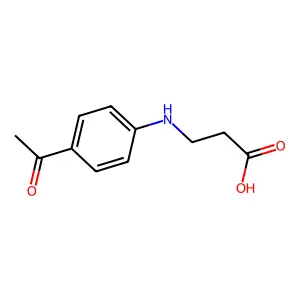 N-(4-acetylphenyl)-beta-alanine structure