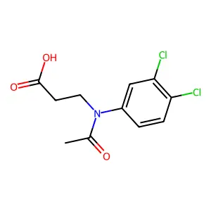 3-[N-(3,4-Dichlorophenyl)acetamido]propanoic acid structure