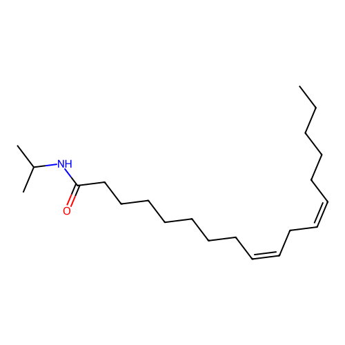 9,12-Octadecadienamide, N-(1-methylethyl)-, (Z,Z)- structure