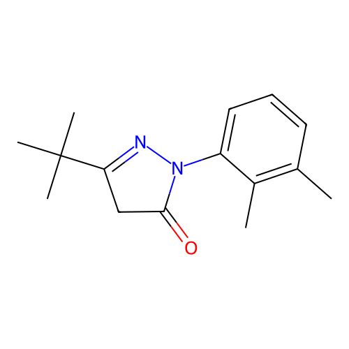 5-tert-butyl-2-(2,3-dimethylphenyl)-4H-pyrazol-3-one structure
