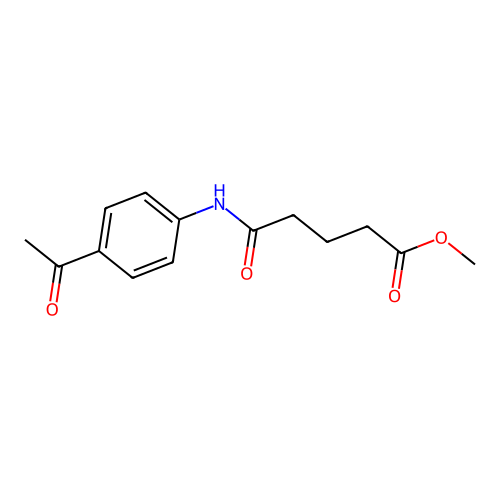 Methyl 5-[(4-acetylphenyl)amino]-5-oxopentanoate structure