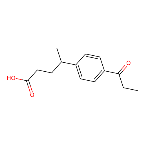 4-(4-Propanoylphenyl)pentanoic acid structure