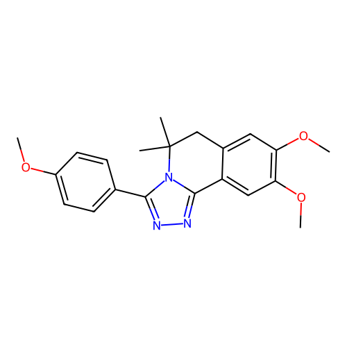 8,9-dimethoxy-3-(4-methoxyphenyl)-5,5-dimethyl-6H-[1,2,4]triazolo[3,4-a]isoquinoline structure