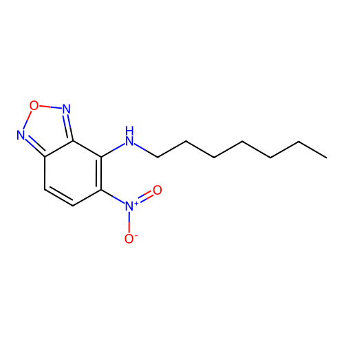 N-heptyl-5-nitro-2,1,3-benzoxadiazol-4-amine structure