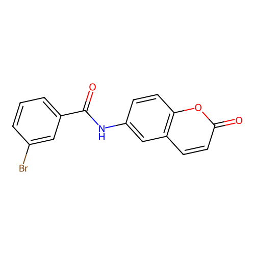 3-bromo-N-(2-oxo-2H-chromen-6-yl)benzamide structure