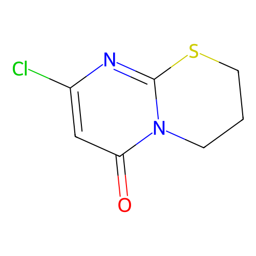 8-chloro-3,4-dihydro-2H,6H-pyrimido[2,1-b][1,3]thiazin-6-one structure