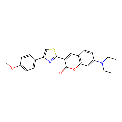 7-Diethylamino-3-[4-(4-methoxy-phenyl)-thiazol-2-yl]-chromen-2-one structure