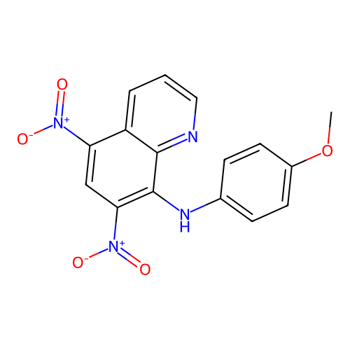 N-(4-methoxyphenyl)-5,7-dinitroquinolin-8-amine structure