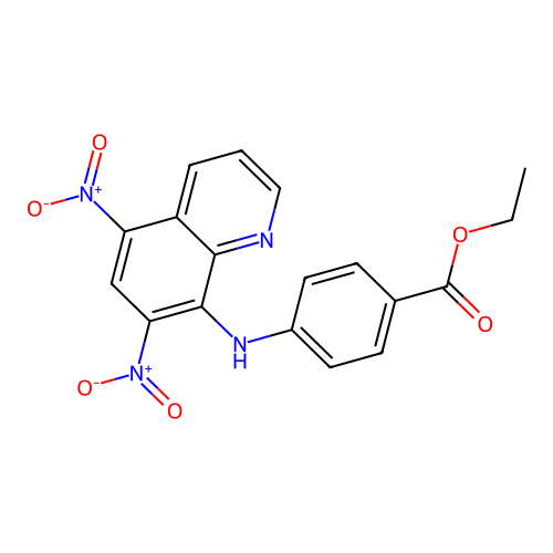 Ethyl 4-[(5,7-dinitroquinolin-8-yl)amino]benzoate structure