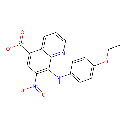 N-(4-ethoxyphenyl)-5,7-dinitroquinolin-8-amine structure