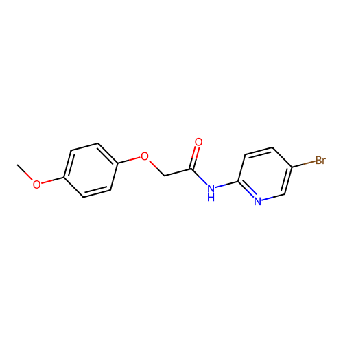 N-(5-bromopyridin-2-yl)-2-(4-methoxyphenoxy)acetamide structure