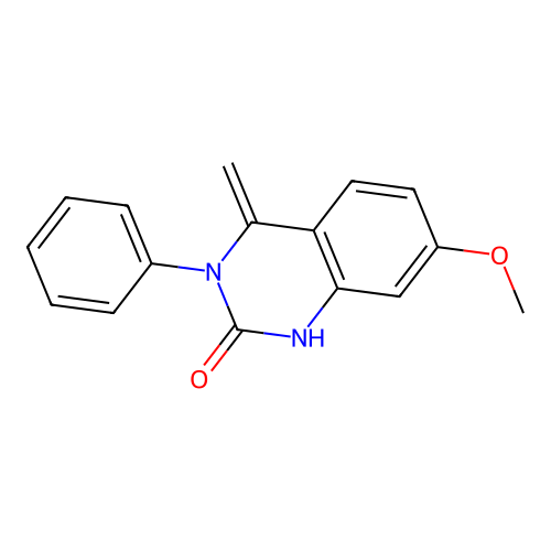 7-methoxy-4-methylidene-3-phenyl-3,4-dihydroquinazolin-2(1H)-one structure