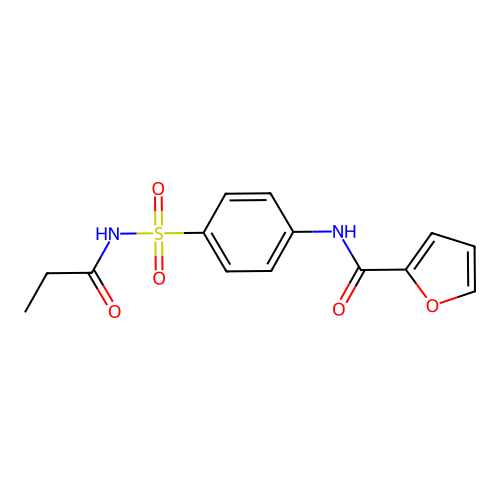 N-{4-[(propionylamino)sulfonyl]phenyl}-2-furamide structure