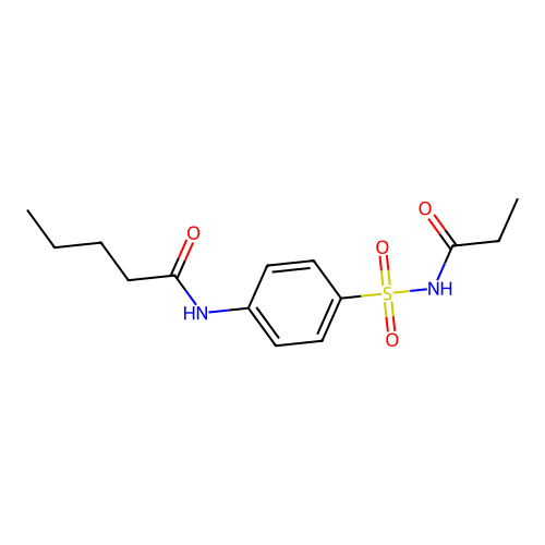 N-{4-[(propionylamino)sulfonyl]phenyl}pentanamide structure