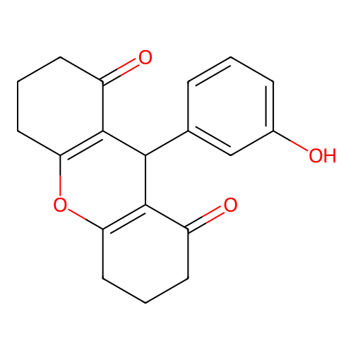 9-(3-hydroxyphenyl)-3,4,5,6,7,9-hexahydro-1H-xanthene-1,8(2H)-dione structure