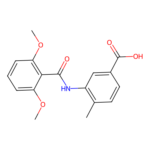 3-{[(2,6-Dimethoxyphenyl)carbonyl]amino}-4-methylbenzoic acid structure