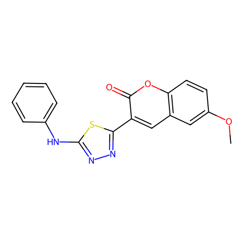 3-(5-Anilino-1,3,4-thiadiazol-2-yl)-6-methoxy-2h-chromen-2-one structure