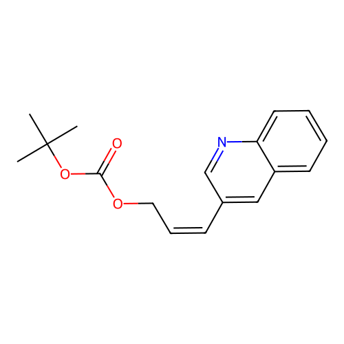 1,1-Dimethylethyl (2Z)-3-(3-quinolinyl)-2-propen-1-yl carbonate structure
