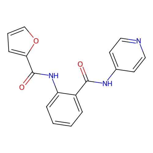 N-{2-[(4-pyridinylamino)carbonyl]phenyl}-2-furamide structure
