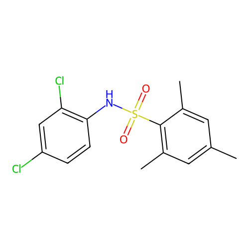 N-(2,4-dichlorophenyl)-2,4,6-trimethylbenzenesulfonamide structure