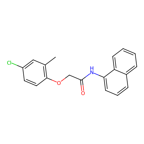 2-(4-chloro-2-methylphenoxy)-N-(1-naphthyl)acetamide structure