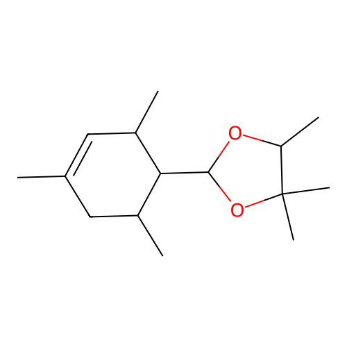 4,4,5-Trimethyl-2-(2,4,6-trimethylcyclohex-3-en-1-yl)-1,3-dioxolane structure