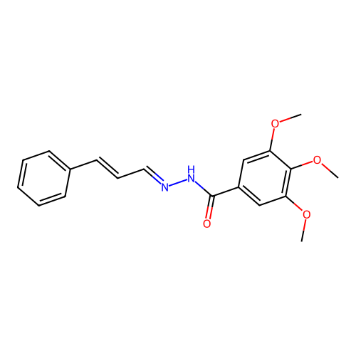 N-(cinnamylideneamino)-3,4,5-trimethoxybenzamide structure