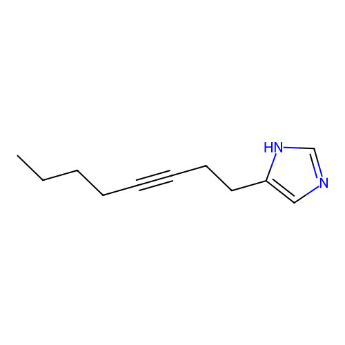5-oct-3-ynyl-1H-imidazole structure