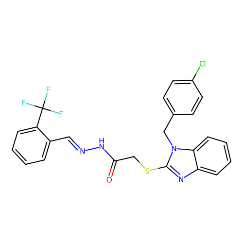 C24H18ClF3N4OS structure