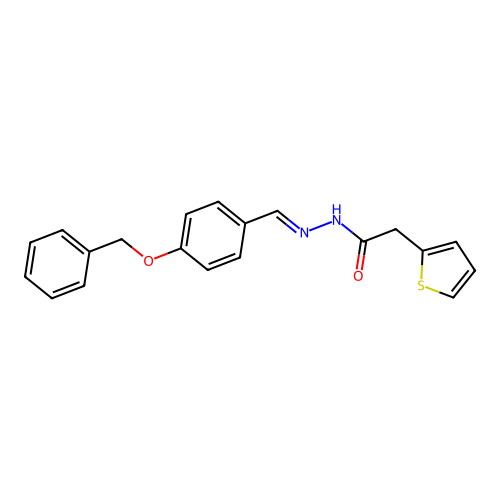 N'-(4-(Benzyloxy)benzylidene)-2-(2-thienyl)acetohydrazide structure