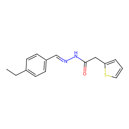 N'-[(E)-(4-ethylphenyl)methylidene]-2-(2-thienyl)acetohydrazide structure