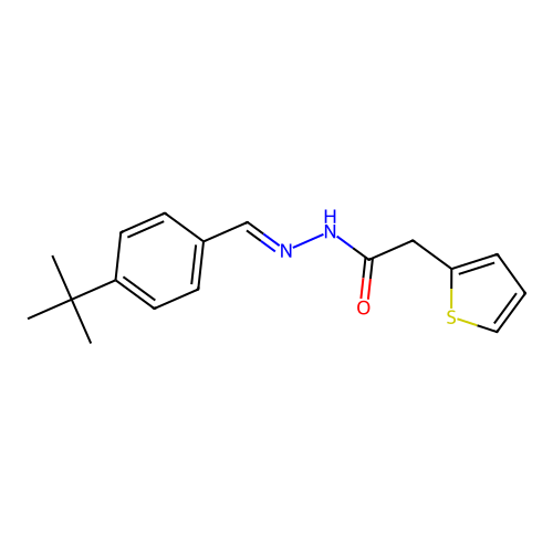 N'-(4-Tert-butylbenzylidene)-2-(2-thienyl)acetohydrazide structure
