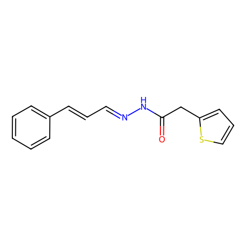 N'-(3-Phenyl-2-propenylidene)-2-(2-thienyl)acetohydrazide structure