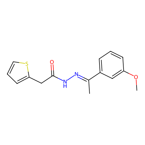 N'-(1-(3-Methoxyphenyl)ethylidene)-2-(2-thienyl)acetohydrazide structure
