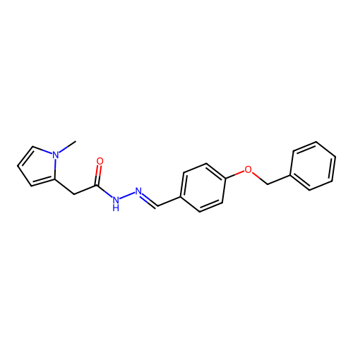N'-{(E)-[4-(benzyloxy)phenyl]methylidene}-2-(1-methyl-1H-pyrrol-2-yl)acetohydrazide structure