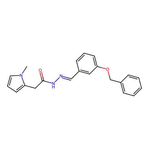N'-(3-(Benzyloxy)benzylidene)-2-(1-methyl-1H-pyrrol-2-YL)acetohydrazide structure