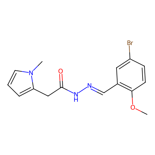 N'-(5-Bromo-2-methoxybenzylidene)-2-(1-methyl-1H-pyrrol-2-YL)acetohydrazide structure