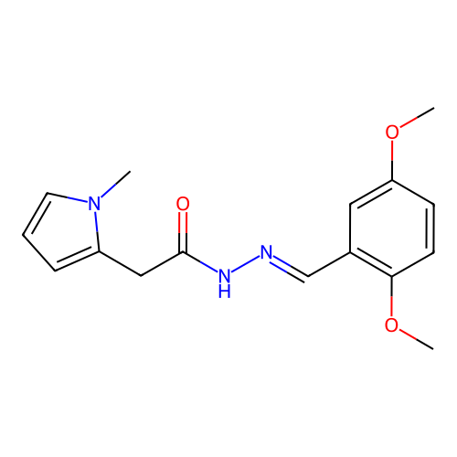 N'-(2,5-Dimethoxybenzylidene)-2-(1-methyl-1H-pyrrol-2-YL)acetohydrazide structure