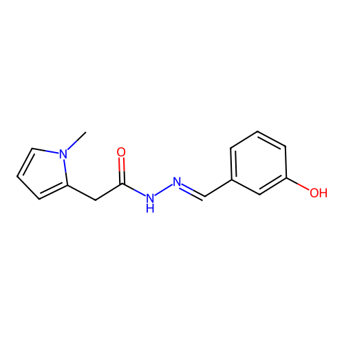 N'-(3-Hydroxybenzylidene)-2-(1-methyl-1H-pyrrol-2-YL)acetohydrazide structure