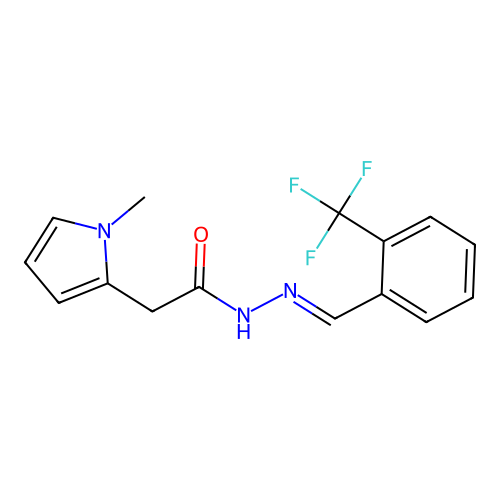 2-(1-Methyl-1H-pyrrol-2-YL)-N'-(2-(trifluoromethyl)benzylidene)acetohydrazide structure