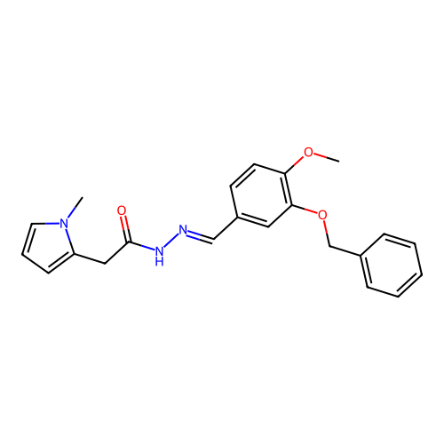 N'-(3-(Benzyloxy)-4-methoxybenzylidene)-2-(1-ME-1H-pyrrol-2-YL)acetohydrazide structure