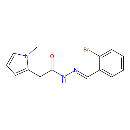 N'-(2-Bromobenzylidene)-2-(1-methyl-1H-pyrrol-2-YL)acetohydrazide structure