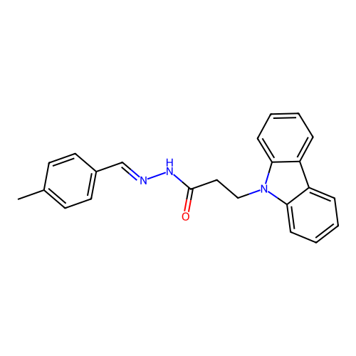 3-(9H-carbazol-9-yl)-N'-[(E)-(4-methylphenyl)methylidene]propanehydrazide structure